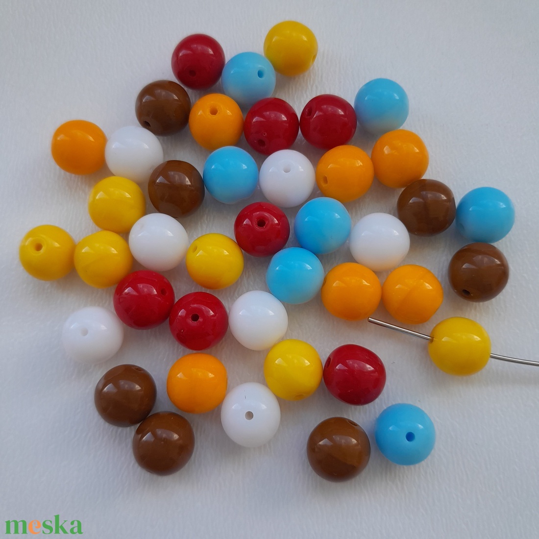 Cseh üveggyöngy golyó - 8mm - 28 db / csomag - vegyes - kellékek & szerszámok - gyöngyfűzés kellékek - üveggyöngy - Meska.hu Cseh üveggyöngy golyó - 8mm - 28 db / csomag - vegyes - kellékek & szerszámok - gyöngyfűzés kellékek - üveggyöngy - Meska.hu