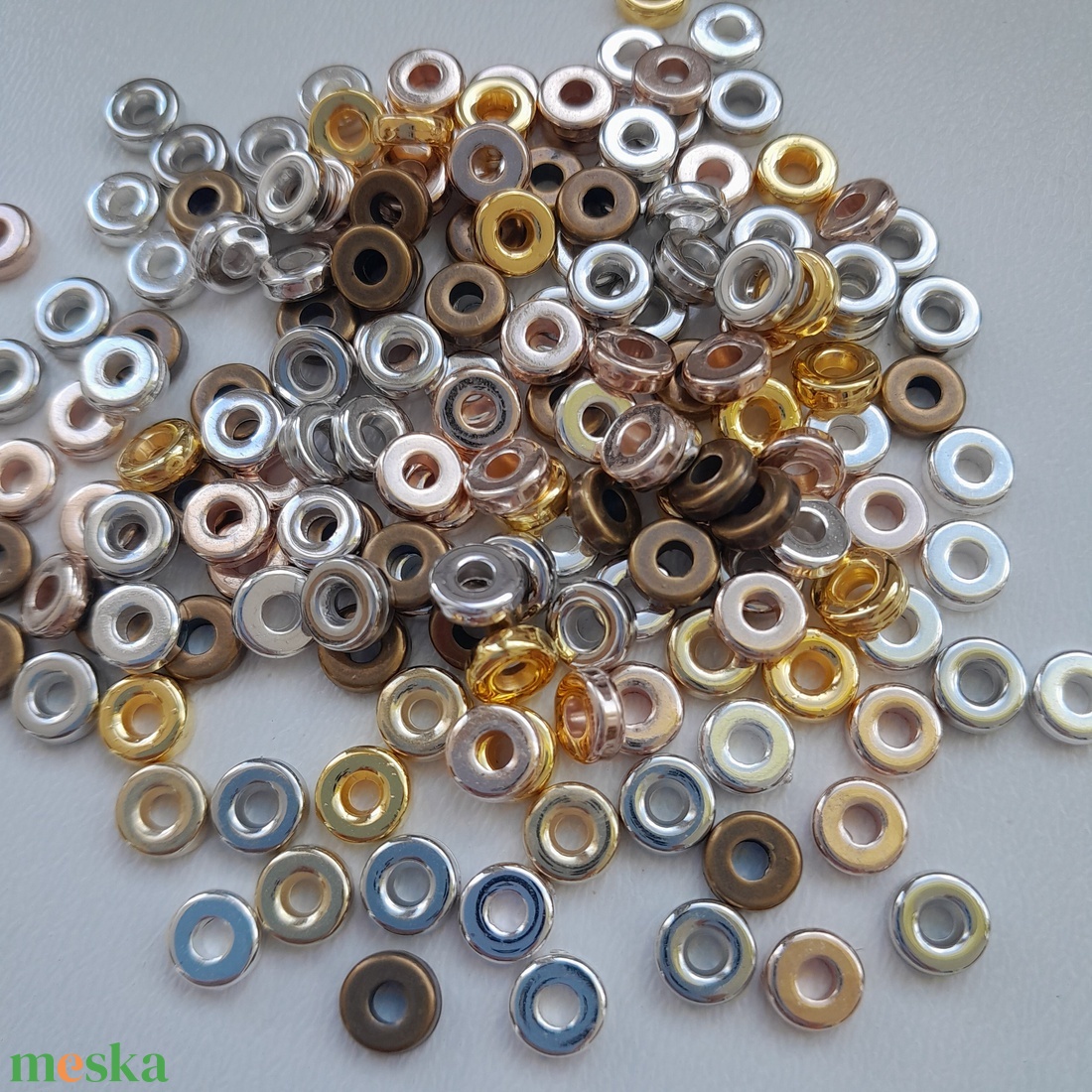 Akril köztes - 6x2mm - vegyes szín - 50 db / csomag - lyuk: 2mm - kellékek & szerszámok - gyöngyfűzés kellékek - műanyag gyöngy - Meska.hu Akril köztes - 6x2mm - vegyes szín - 50 db / csomag - lyuk: 2mm - kellékek & szerszámok - gyöngyfűzés kellékek - műanyag gyöngy - Meska.hu