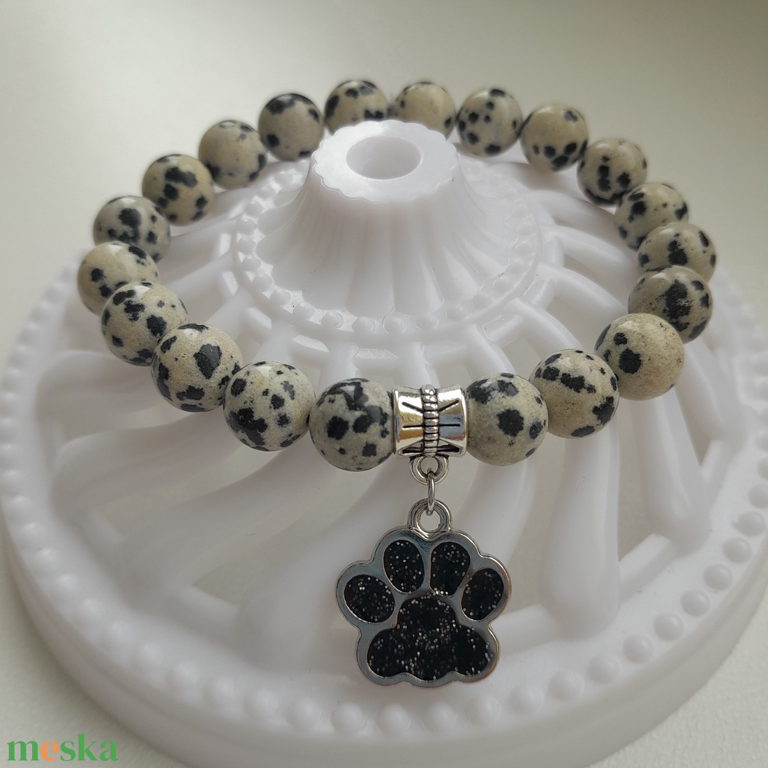 Dalmata jáspis ásványkarkötő - ékszer - karkötő - ásványkarkötő - Meska.hu Dalmata jáspis ásványkarkötő - ékszer - karkötő - ásványkarkötő - Meska.hu