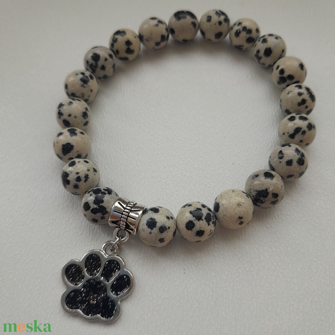 Dalmata jáspis ásványkarkötő - ékszer - karkötő - ásványkarkötő - Meska.hu Dalmata jáspis ásványkarkötő - ékszer - karkötő - ásványkarkötő - Meska.hu