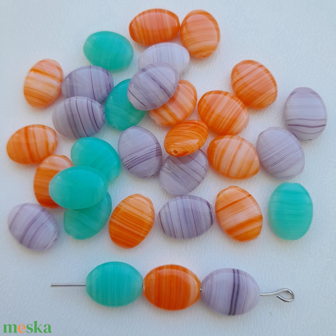 Cseh üveggyöngy - 12x9x4mm - 24 db / csomag - vegyes szín - kellékek & szerszámok - gyöngyfűzés kellékek - üveggyöngy - Meska.hu