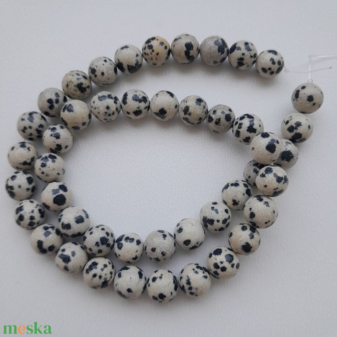 Dalmata jáspis szál - 8mm (44db / szál) - kellékek & szerszámok - ásvány alapanyag - ásványfüzér - Meska.hu Dalmata jáspis szál - 8mm (44db / szál) - kellékek & szerszámok - ásvány alapanyag - ásványfüzér - Meska.hu