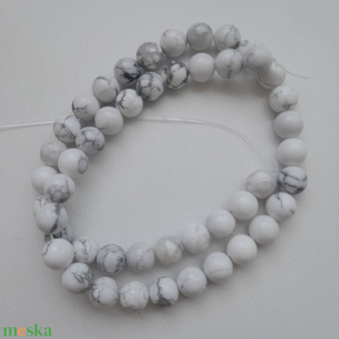 Howlit szál - 8mm (44db / szál) - kellékek & szerszámok - ásvány alapanyag - ásványfüzér - Meska.hu Howlit szál - 8mm (44db / szál) - kellékek & szerszámok - ásvány alapanyag - ásványfüzér - Meska.hu