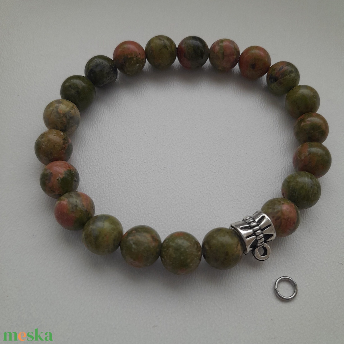 Unakit ásványkarkötő - ékszer - karkötő - ásványkarkötő - Meska.hu