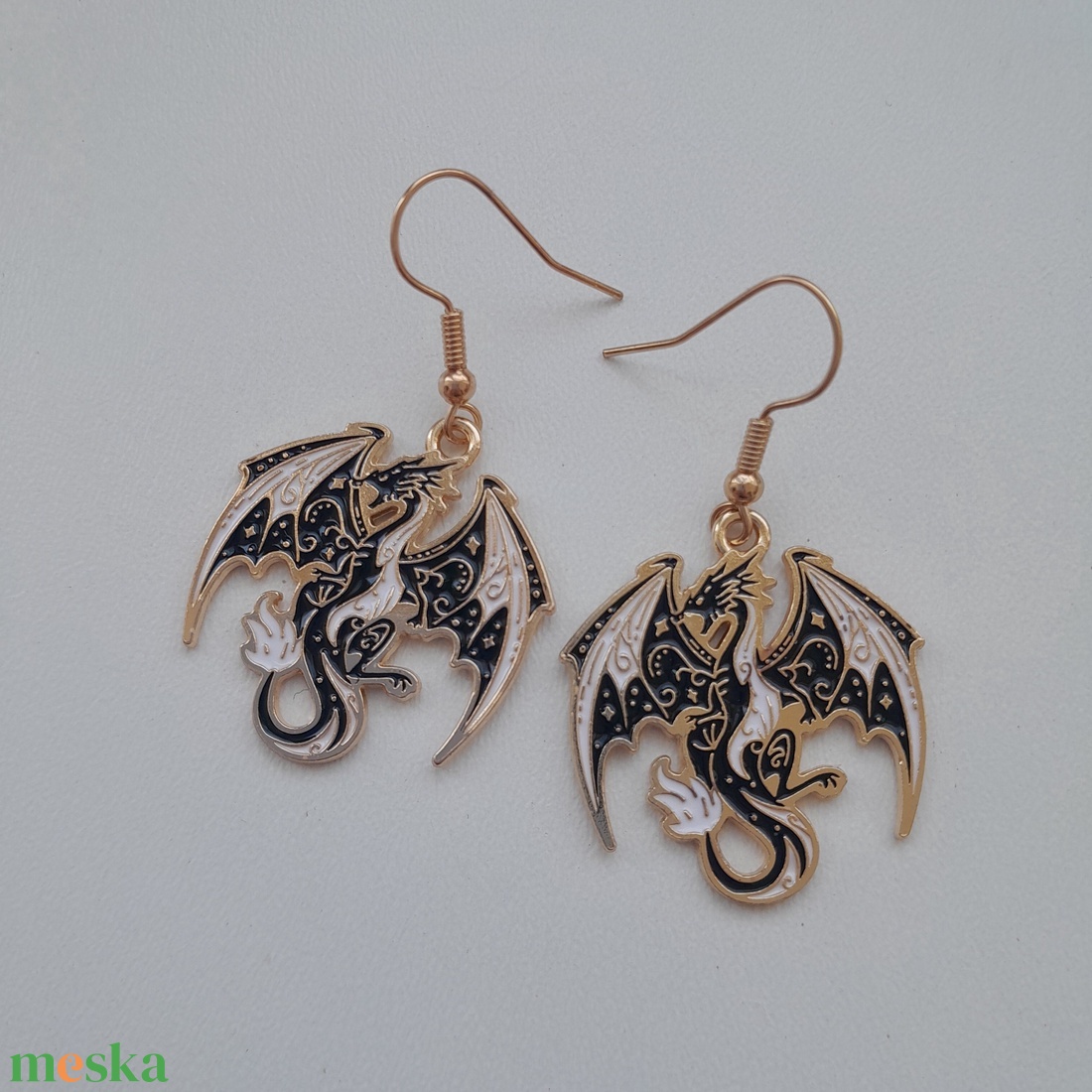 Fülbevaló - sárkány - ékszer - fülbevaló - lógó fülbevaló - Meska.hu