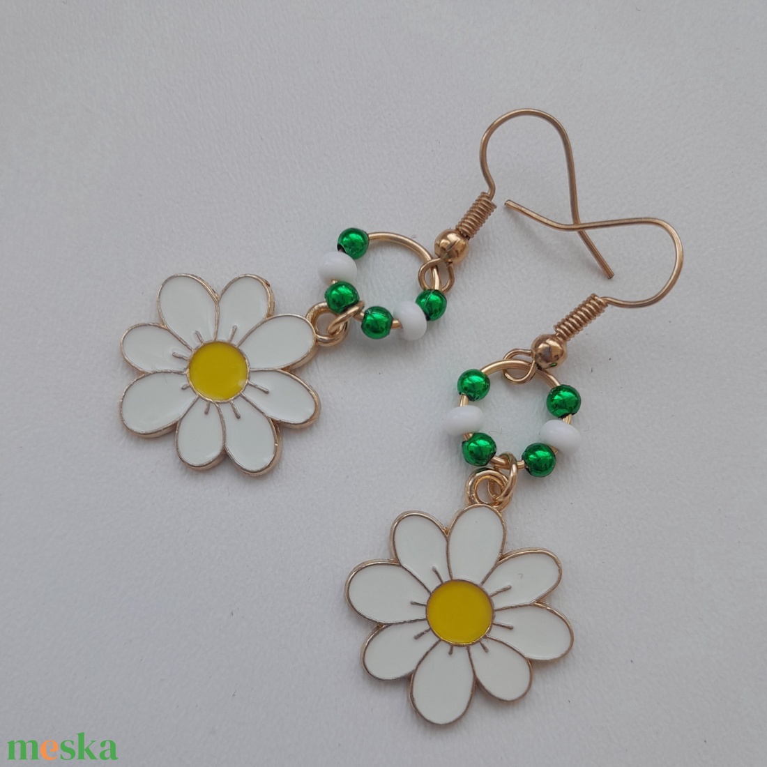 Fülbevaló - virág - ékszer - fülbevaló - lógó fülbevaló - Meska.hu