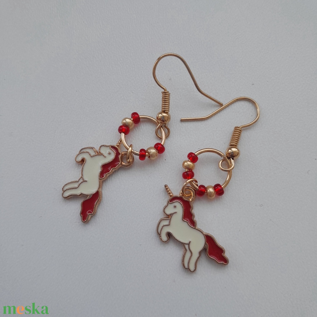 Fülbevaló - unikornis - ékszer - fülbevaló - lógó fülbevaló - Meska.hu