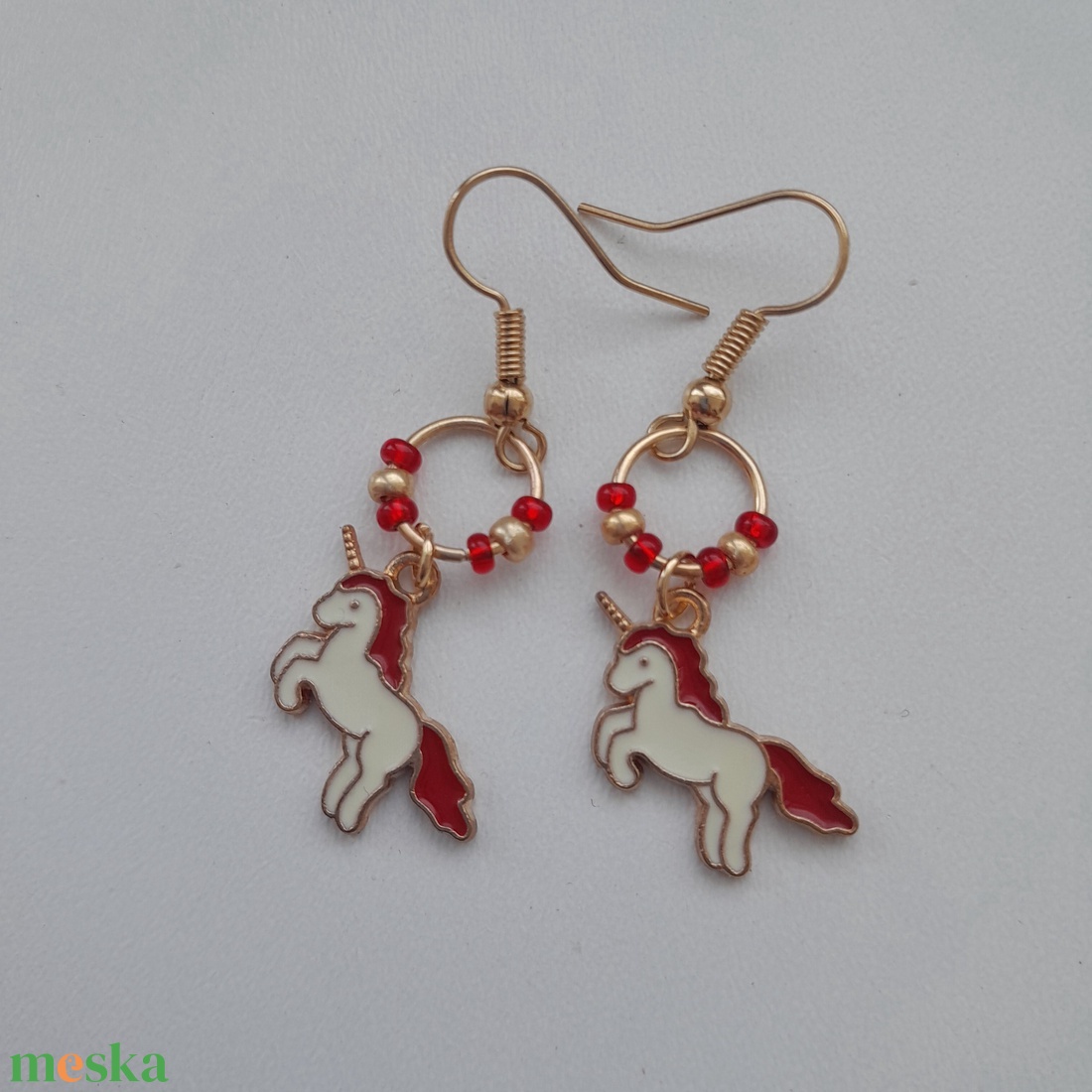 Fülbevaló - unikornis - ékszer - fülbevaló - lógó fülbevaló - Meska.hu
