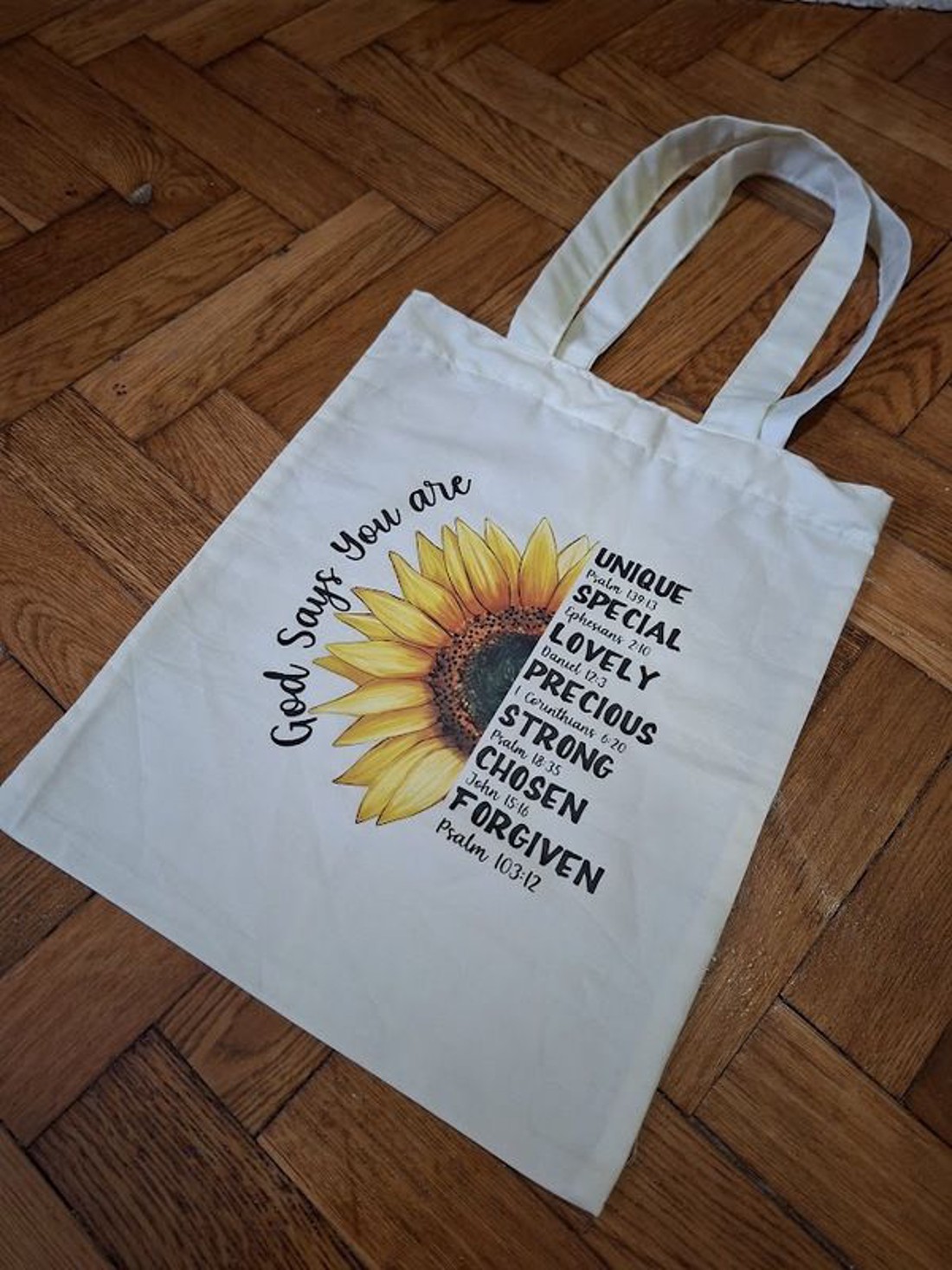 Bibliai igés szatyor- GOD SAYS YOU ARE-004 -  - Meska.hu