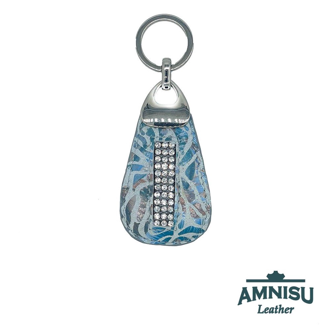 Színes rózsa mintás csepp alakú kristály köves kulcstartó H3017 - táska & tok - kulcstartó & táskadísz - kulcstartó - Meska.hu