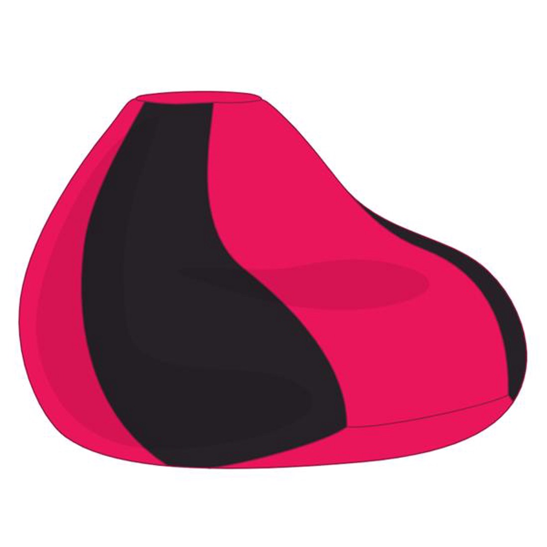 Fekete - Magenta Bicolor XXL Babzsákfotel Huzat -  - Meska.hu