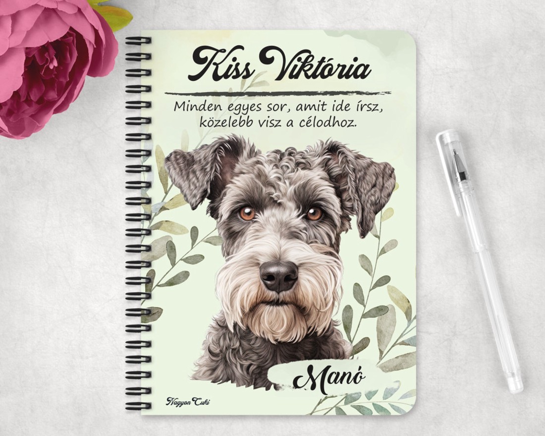 Személyre szabható - Pumi portré mintás A5-ös füzet - otthon & életmód - papír, írószer - jegyzetfüzet & napló - Meska.hu