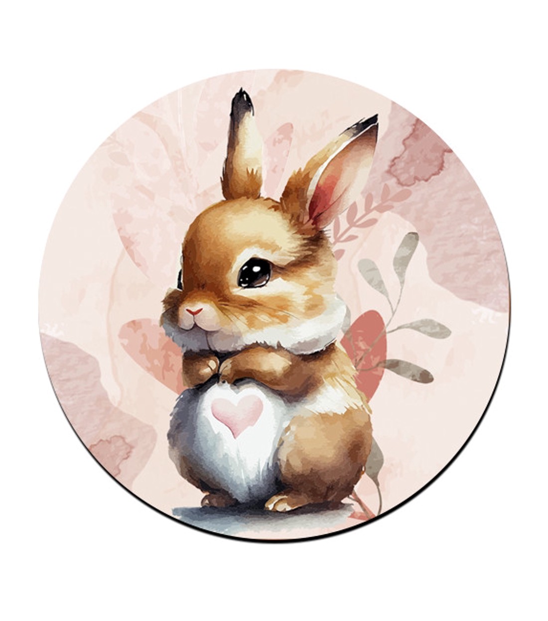 Szíves pocakú nyuszika mintás bögre alátét -  - Meska.hu