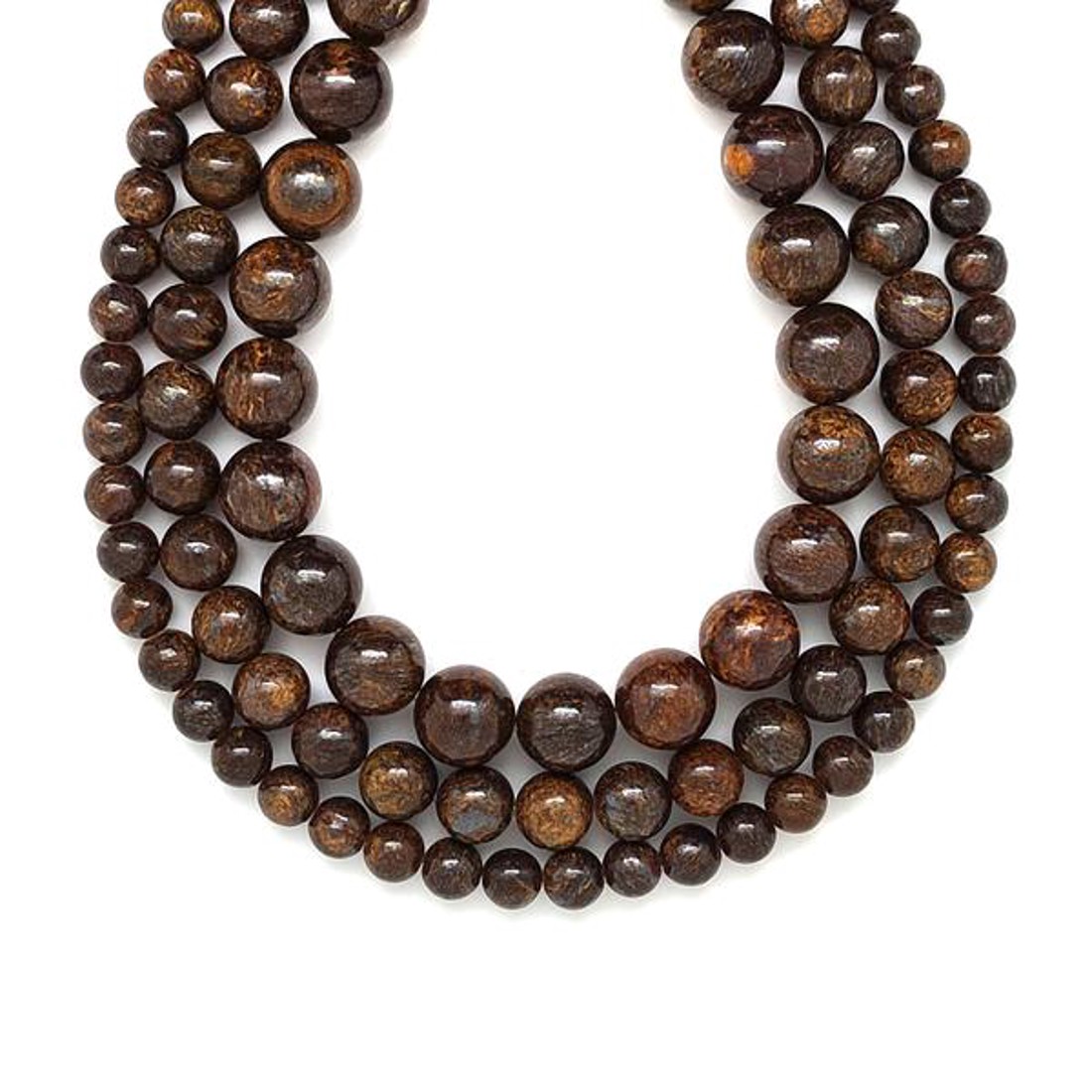 Bronzit golyó 4,5-5mm  ékszerkészítő alapanyag (füzér) - kellékek & szerszámok - ásvány alapanyag - ásványfüzér - Meska.hu