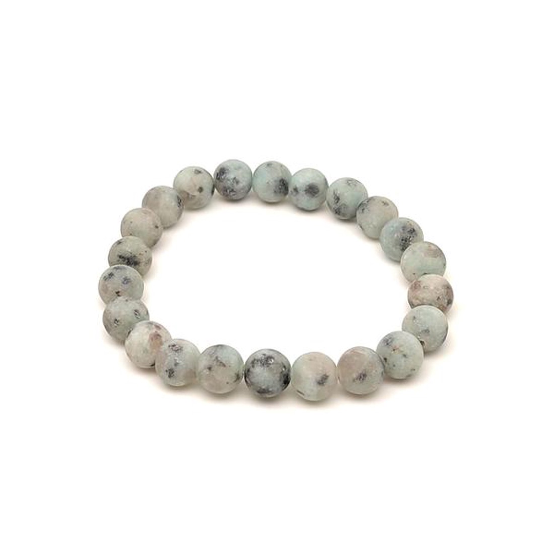 Jáspis kiwi matt golyó karkötő 8-9mm - ékszer - karkötő - ásványkarkötő - Meska.hu