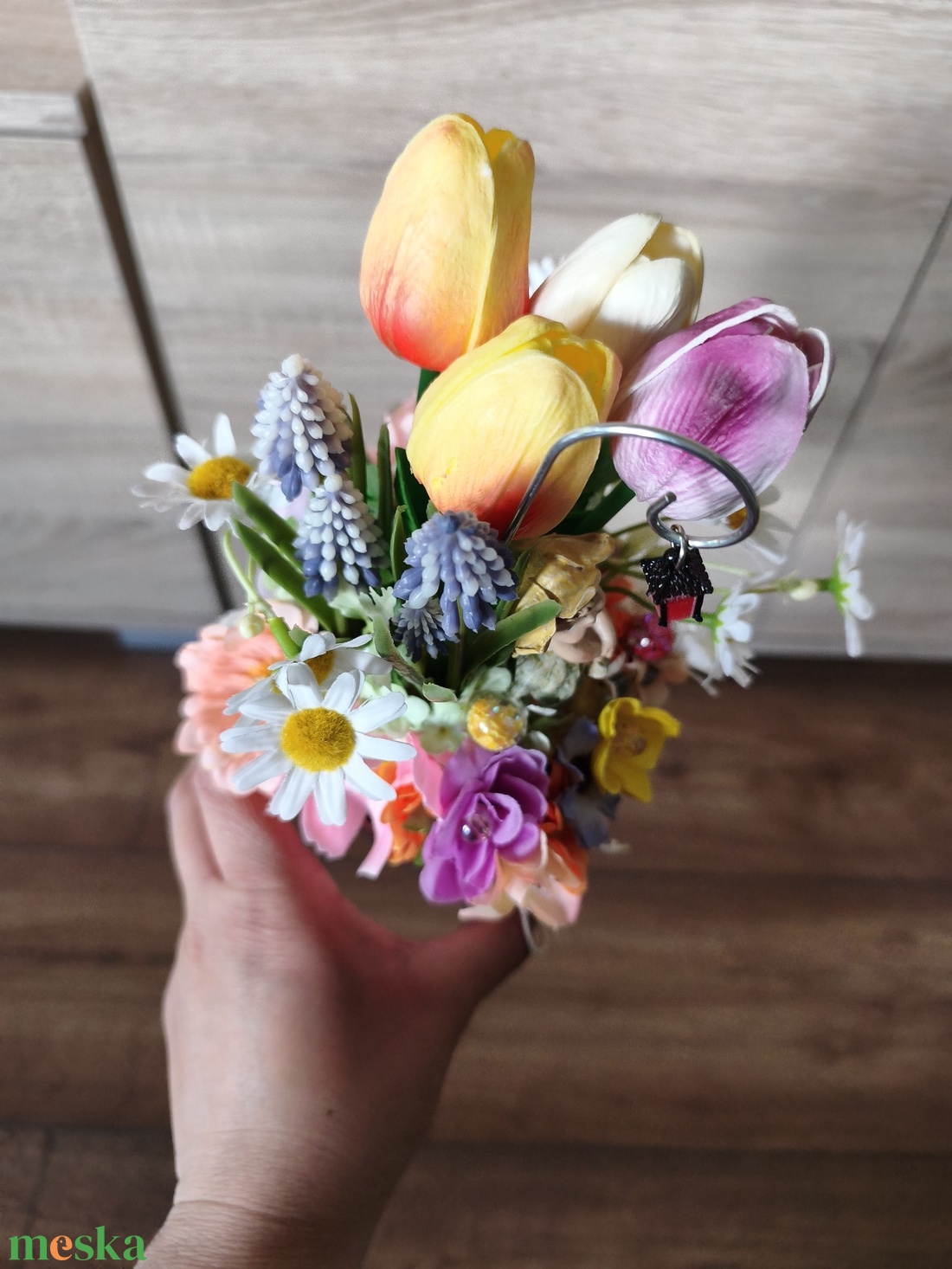 Anyák napi díszecske  - otthon & életmód - virágdekoráció - virágdíszek - asztali virágdísz - Meska.hu