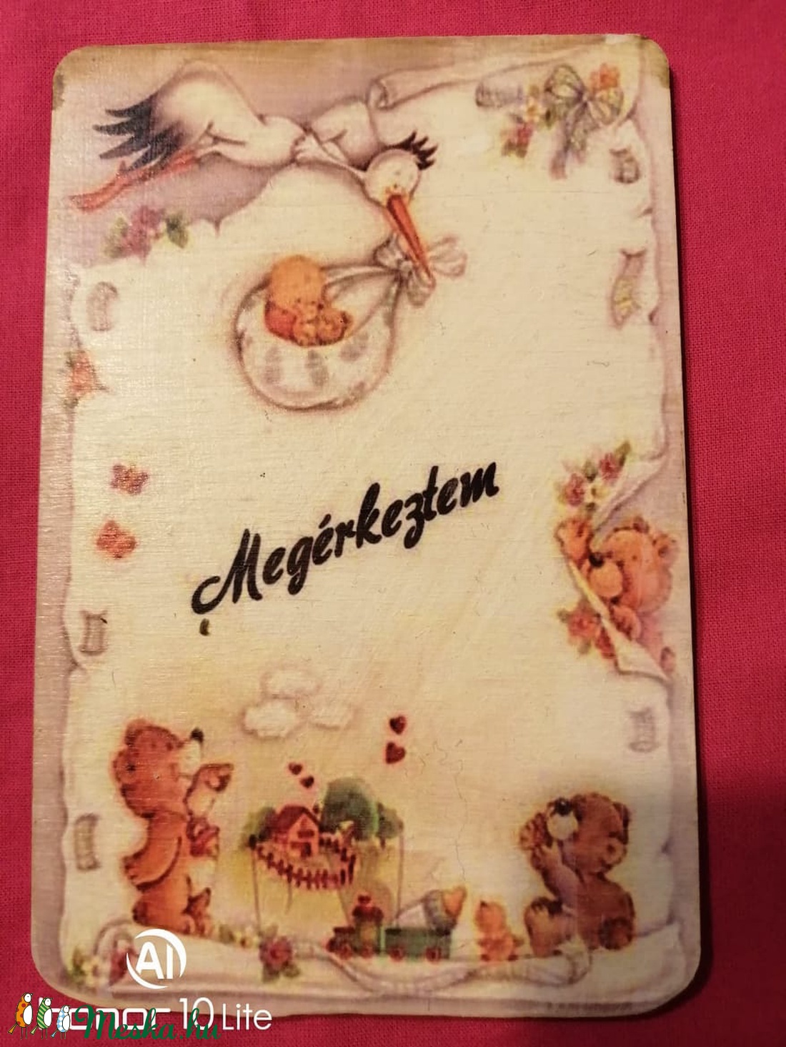 Megérkeztem gólyás - üdvözlőlap fából - otthon & életmód - papír, írószer - egyedi szerkesztés - Meska.hu Megérkeztem gólyás - üdvözlőlap fából - otthon & életmód - papír, írószer - egyedi szerkesztés - Meska.hu