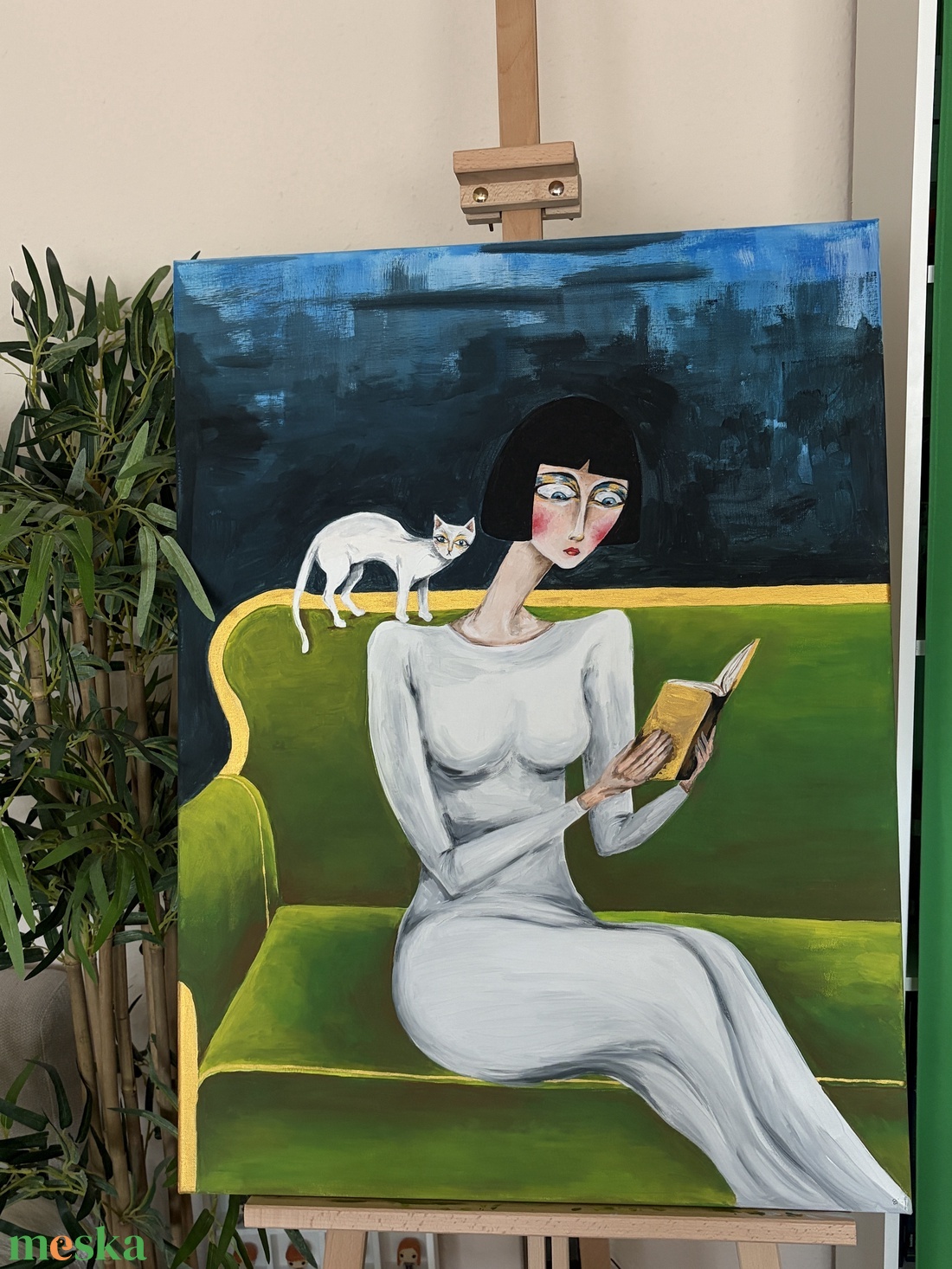 Csendes fejezet - művészet - festmény - akril - Meska.hu