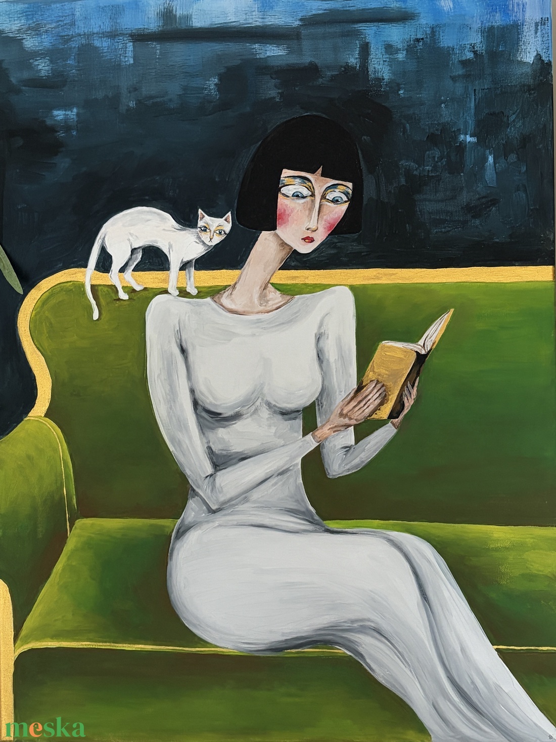 Csendes fejezet - művészet - festmény - akril - Meska.hu