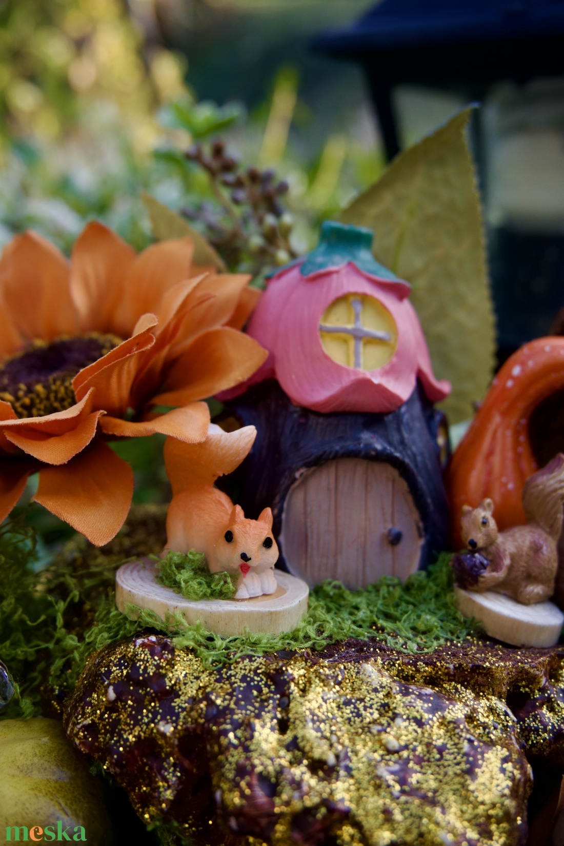 Őszi Fairy Garden - otthon & életmód - dekoráció - asztal és polc dekoráció - asztaldísz - Meska.hu