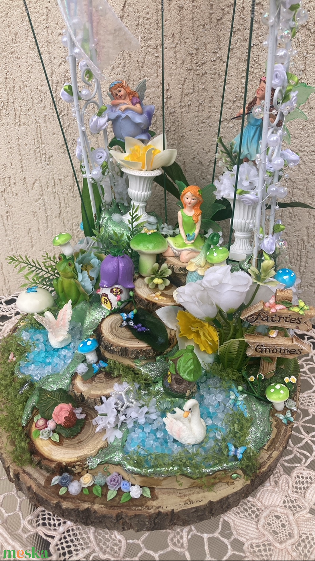 Tavaszi Fairy Garden - otthon & életmód - dekoráció - asztal és polc dekoráció - asztaldísz - Meska.hu