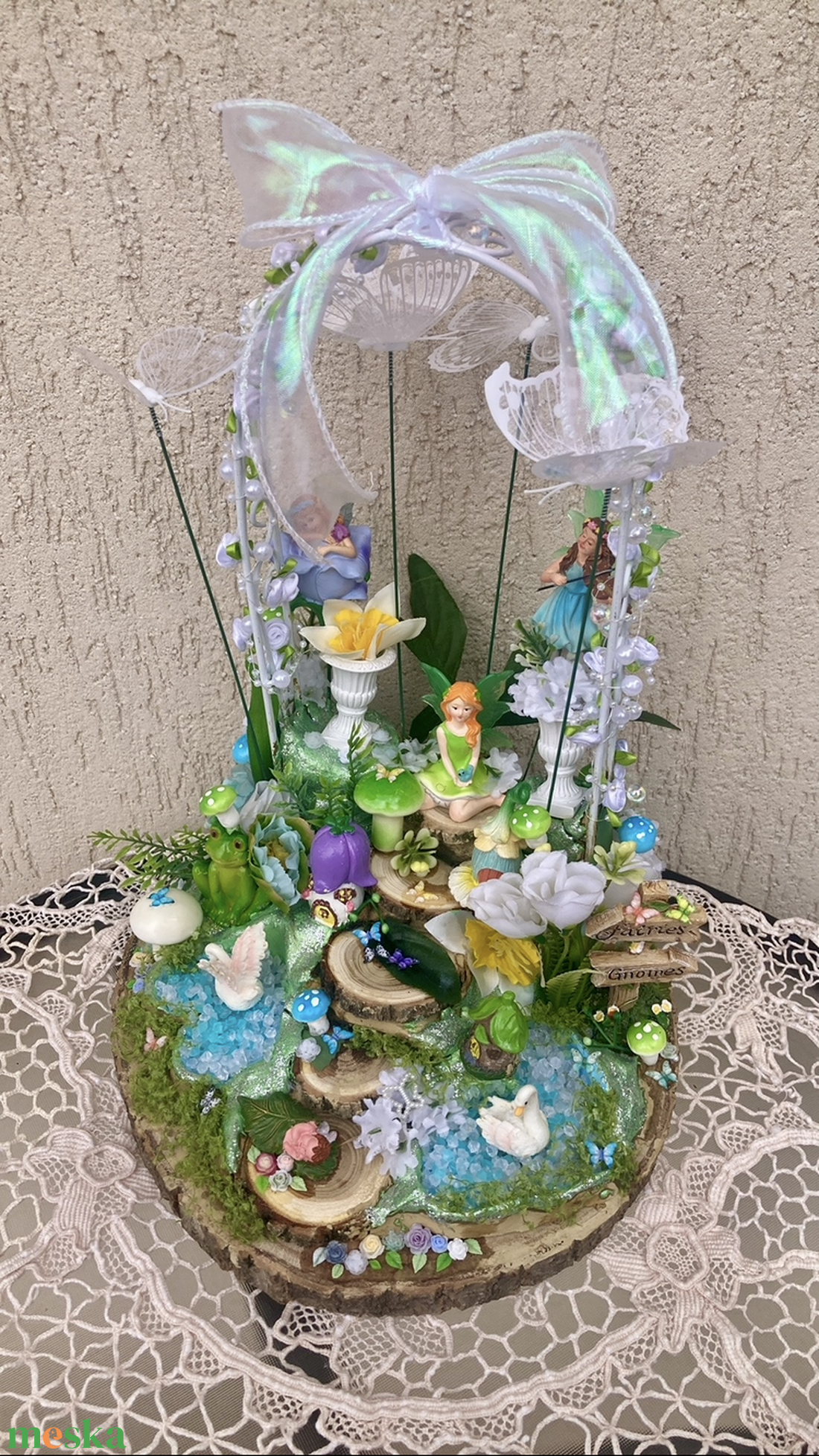 Tavaszi Fairy Garden - otthon & életmód - dekoráció - asztal és polc dekoráció - asztaldísz - Meska.hu