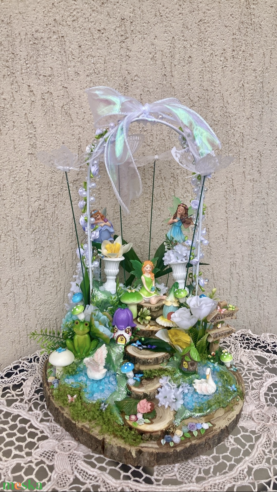 Tavaszi Fairy Garden - otthon & életmód - dekoráció - asztal és polc dekoráció - asztaldísz - Meska.hu