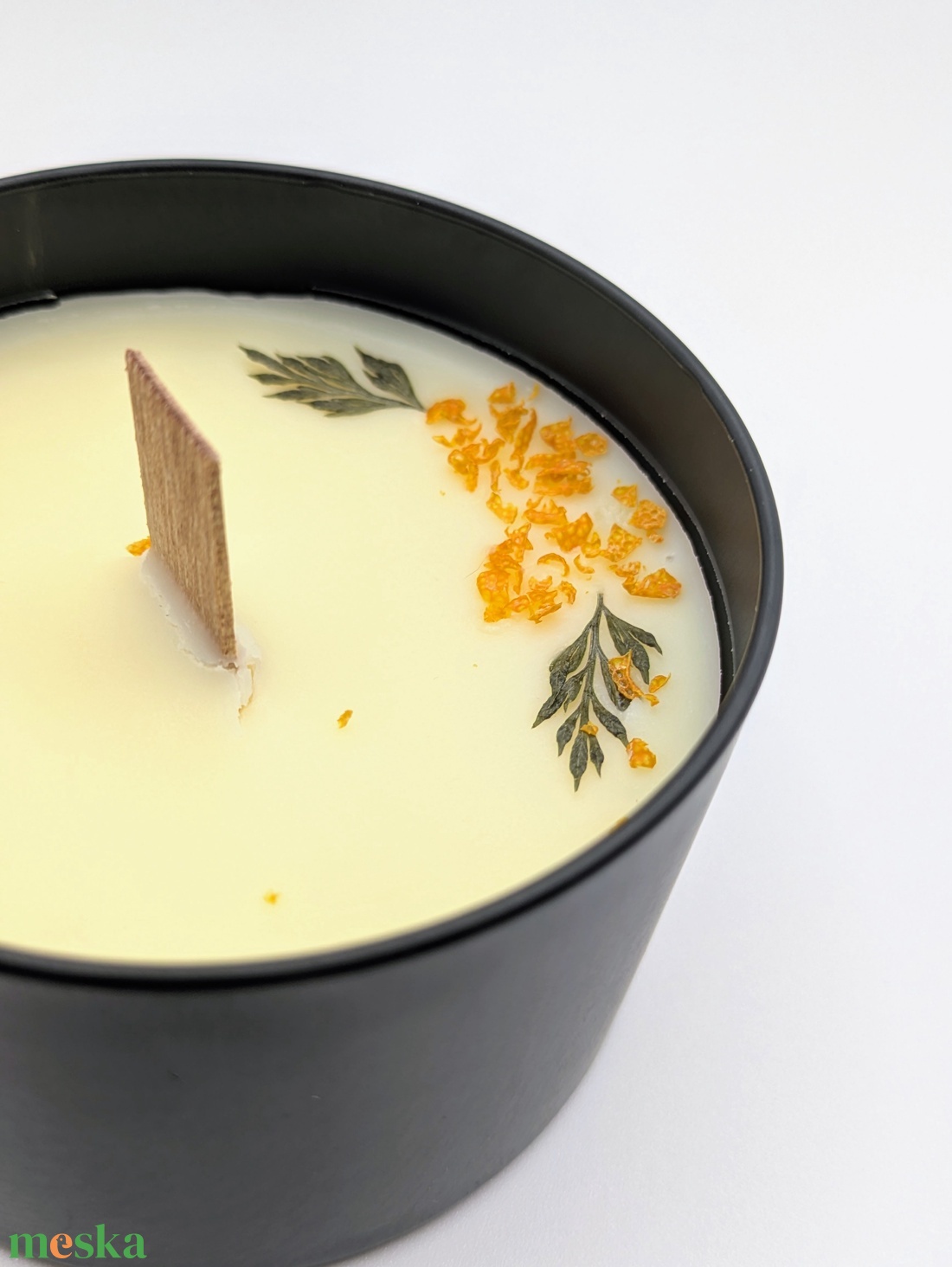 Fahéjas narancs illatú szójagyertya fa kanóccal - otthon & életmód - gyertya, illat, aroma - gyertya - Meska.hu