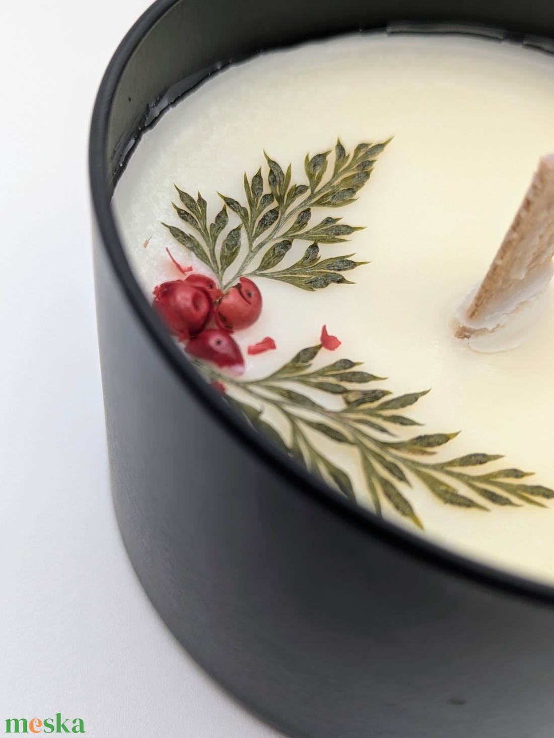 Mézeskalács illatú szójagyertya fa kanóccal - otthon & életmód - gyertya, illat, aroma - gyertya - Meska.hu