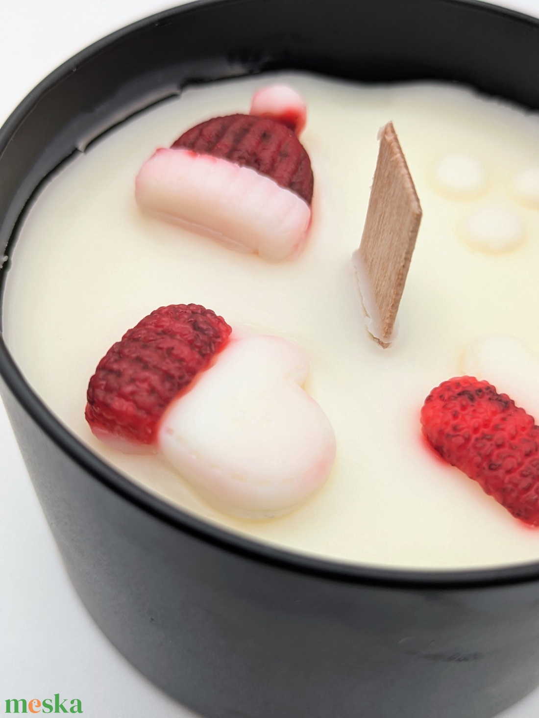 Almáspite illatú szójagyertya fa kanóccal - otthon & életmód - gyertya, illat, aroma - gyertya - Meska.hu