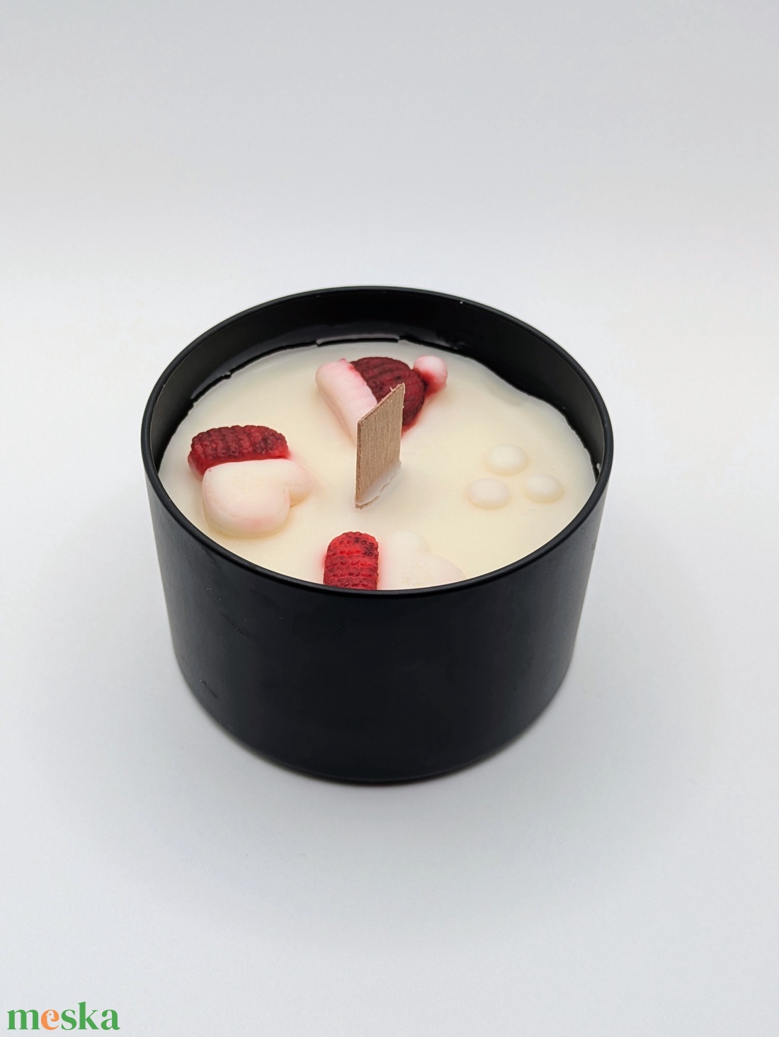 Almáspite illatú szójagyertya fa kanóccal - otthon & életmód - gyertya, illat, aroma - gyertya - Meska.hu