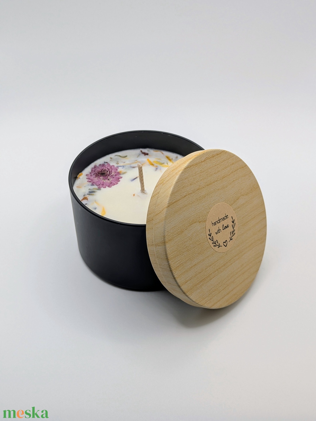 Rózsaillatú szójagyertya pamut kanóccal - otthon & életmód - gyertya, illat, aroma - gyertya - Meska.hu