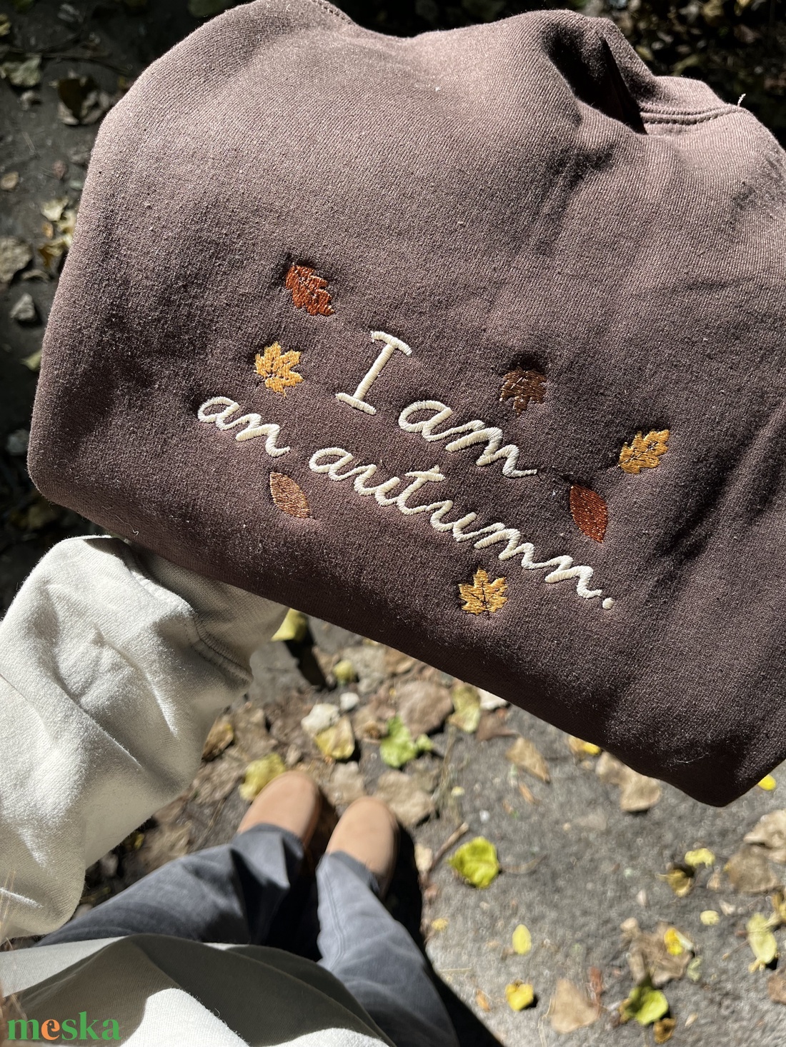 I am an autumn. kapucni nélküli pulóver - ruha & divat - női ruha - pulóver - Meska.hu