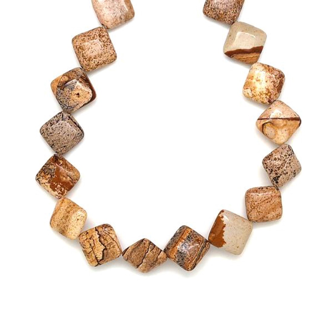 Jáspis kép párna 12mm ékszerkészítő alapanyag (füzér) - kellékek & szerszámok - ásvány alapanyag - ásványfüzér - Meska.hu