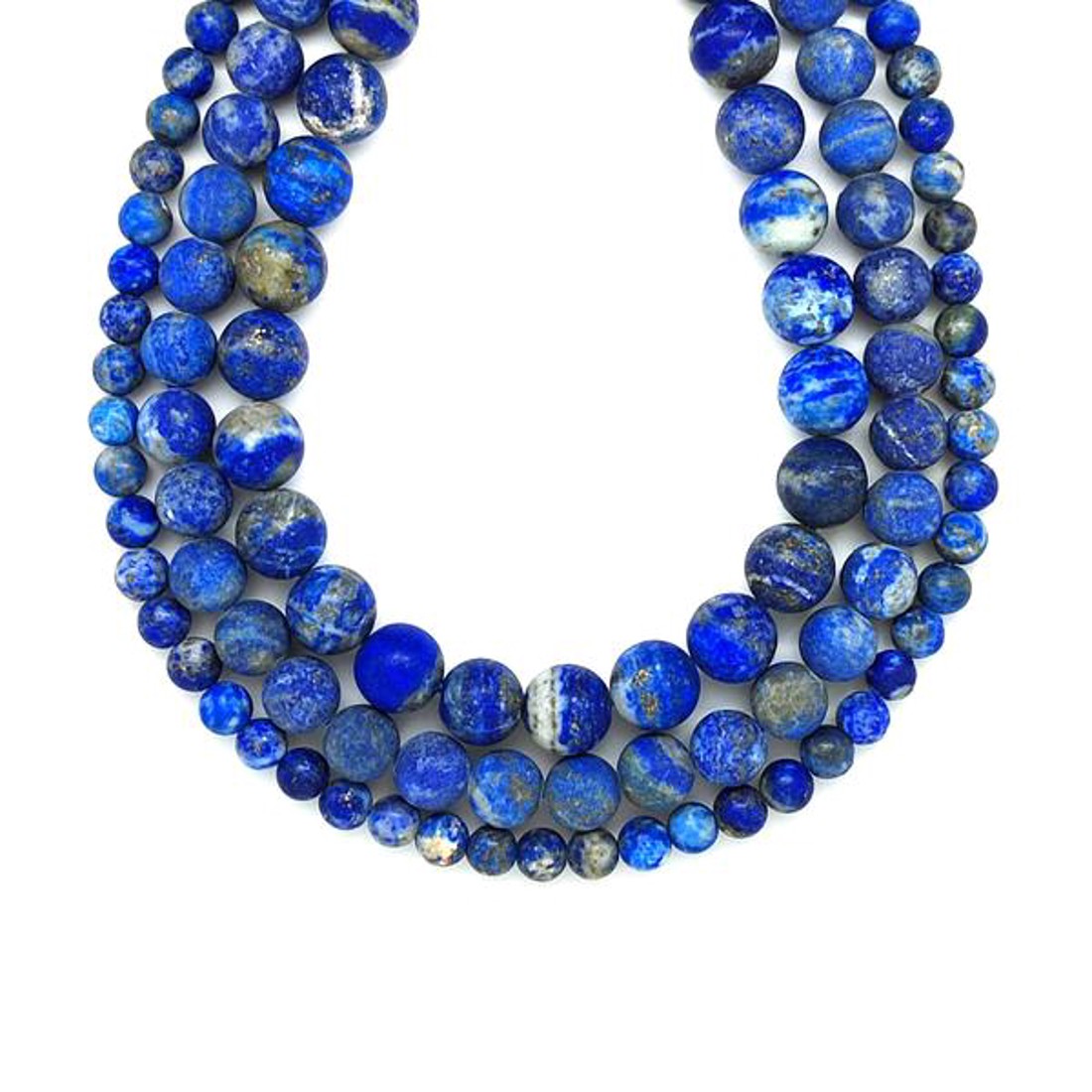 Lapis lazuli matt golyó 8-9mm ékszerkészítő alapanyag (füzér) - kellékek & szerszámok - ásvány alapanyag - ásványfüzér - Meska.hu