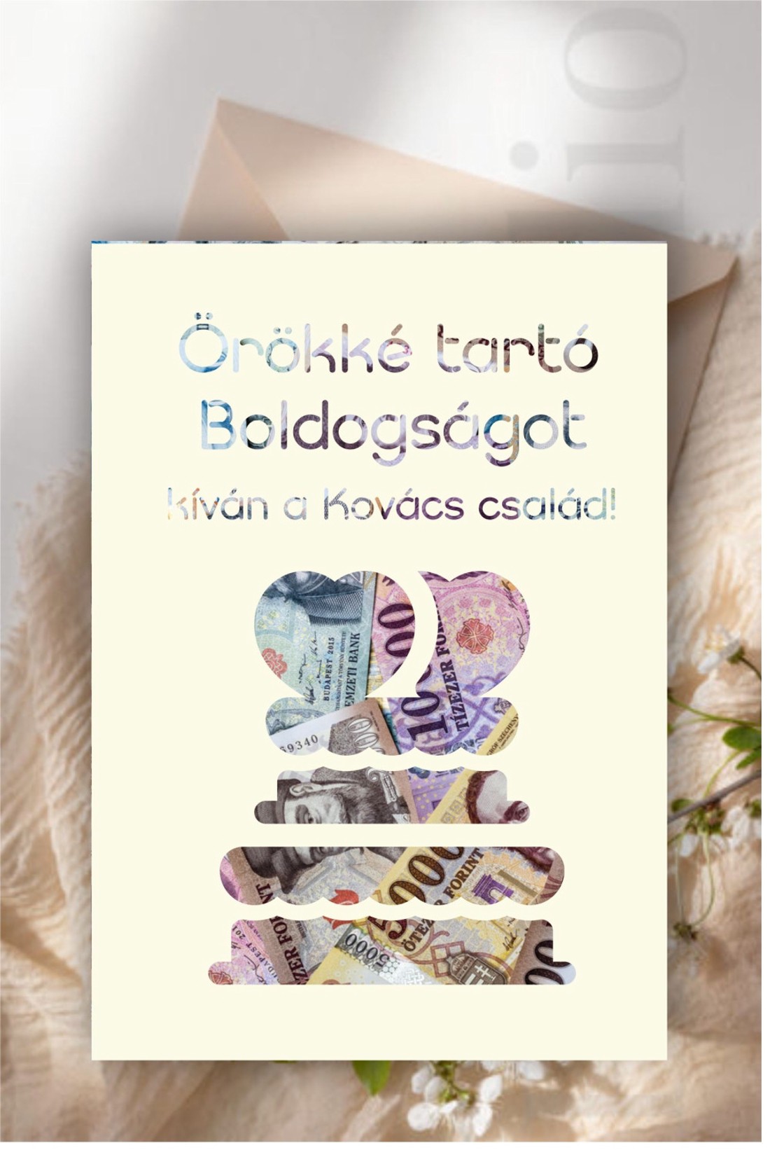 Nászajándék pénzátadó képkeret esküvőre - esküvő - emlék & ajándék - nászajándék - Meska.hu