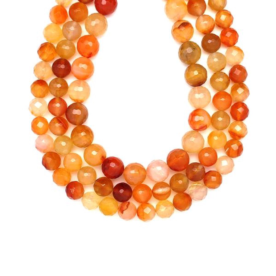 Karneol fazettált világos golyó 10mm ékszerkészítő alapanyag (füzér) - kellékek & szerszámok - ásvány alapanyag - ásványfüzér - Meska.hu