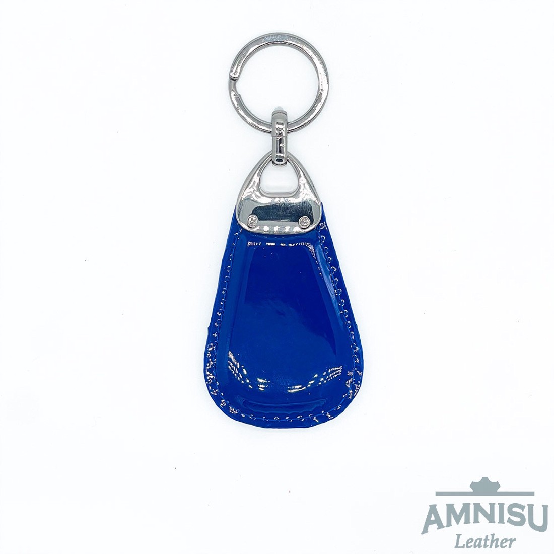 Sötétkék lakk csepp alakú swarovski köves bőr kulcstartó H6009 - táska & tok - kulcstartó & táskadísz - kulcstartó - Meska.hu