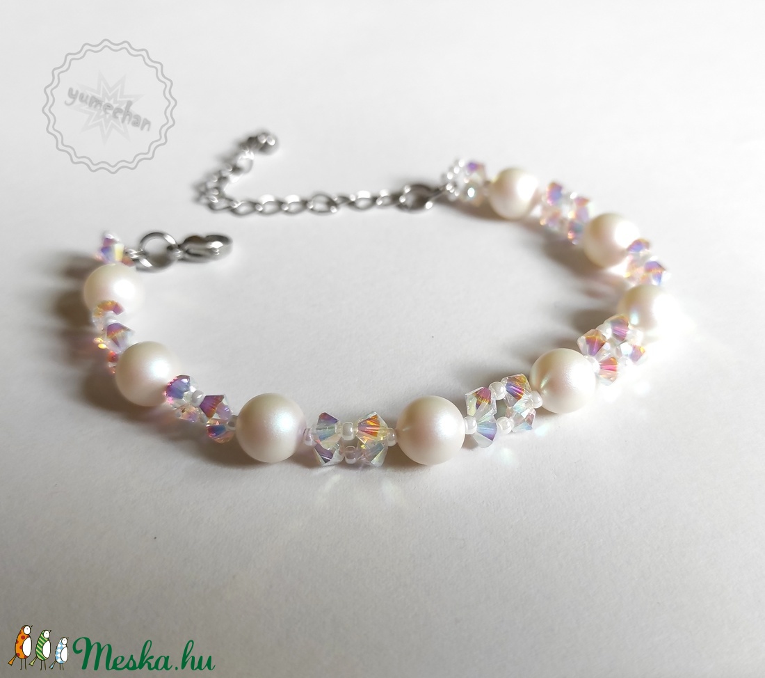 Swarovski karkötő - ékszer - karkötő - gyöngyös karkötő - Meska.hu Swarovski karkötő - ékszer - karkötő - gyöngyös karkötő - Meska.hu