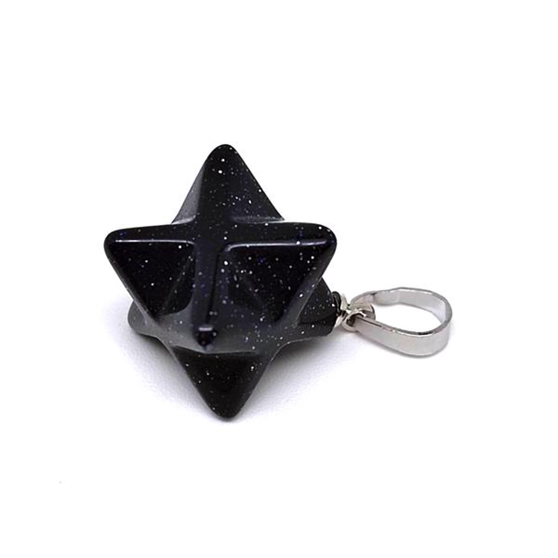 Merkaba medál goldstone kék 2x2cm - ékszer - nyaklánc - medál - Meska.hu