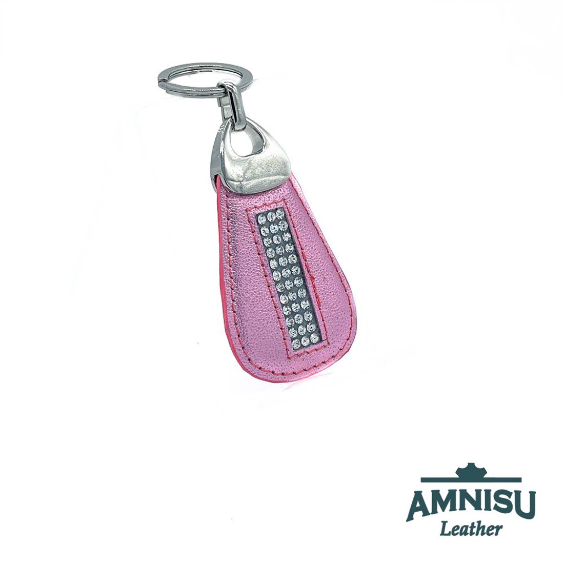 Metál rózsaszín csepp alakú kristály köves kulcstartó H4001 - táska & tok - kulcstartó & táskadísz - kulcstartó - Meska.hu