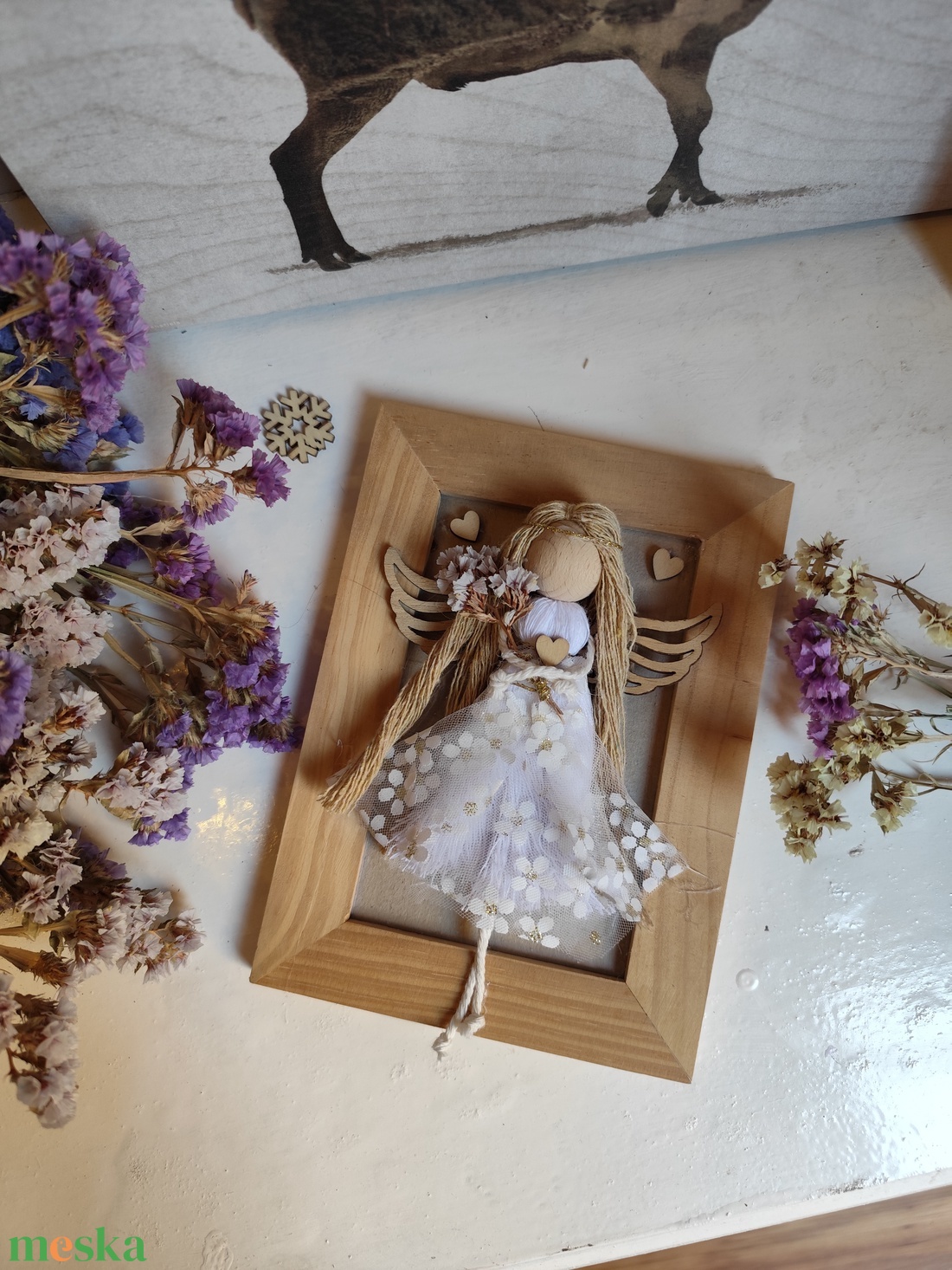 Makramé angyal keretben - játék & sport - keresztelőajándékok - Meska.hu Makramé angyal keretben - játék & sport - keresztelőajándékok - Meska.hu