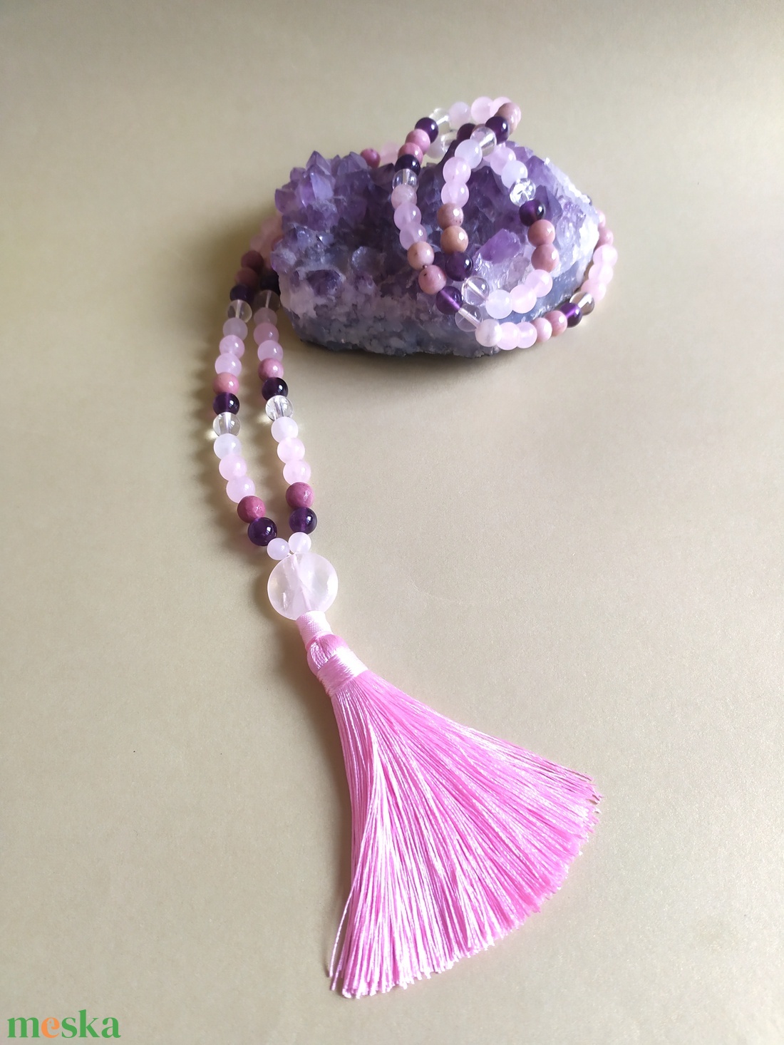 Spirituális Nő ásvány mala  ébreszd fel a benned rejlő női erőt - kellékek & szerszámok - ásvány alapanyag - ásványfüzér - Meska.hu