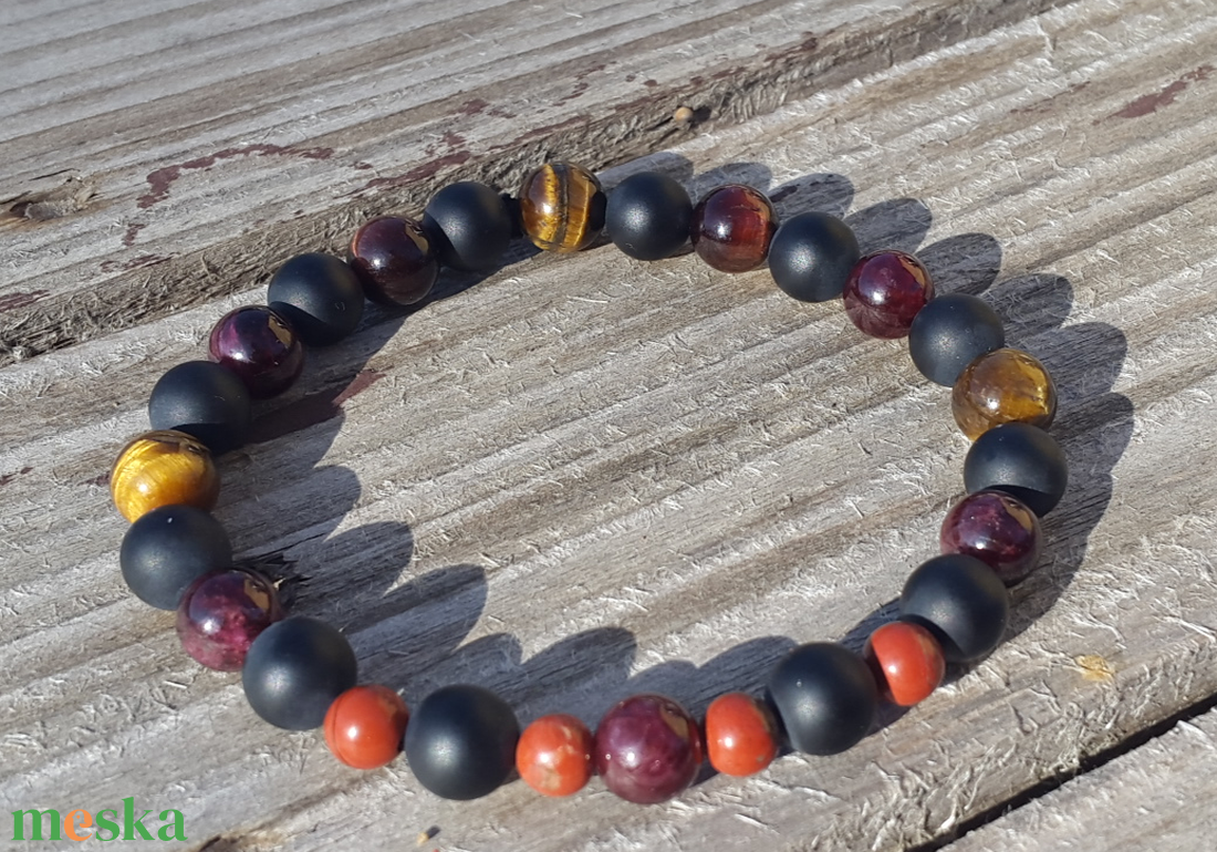 HARCOS ásványkarkötő Férfiak számára- Önbizalom TurbóAjándék Ötlet, Karácsony alkalmából is! - ékszer - karkötő - ásványkarkötő - Meska.hu