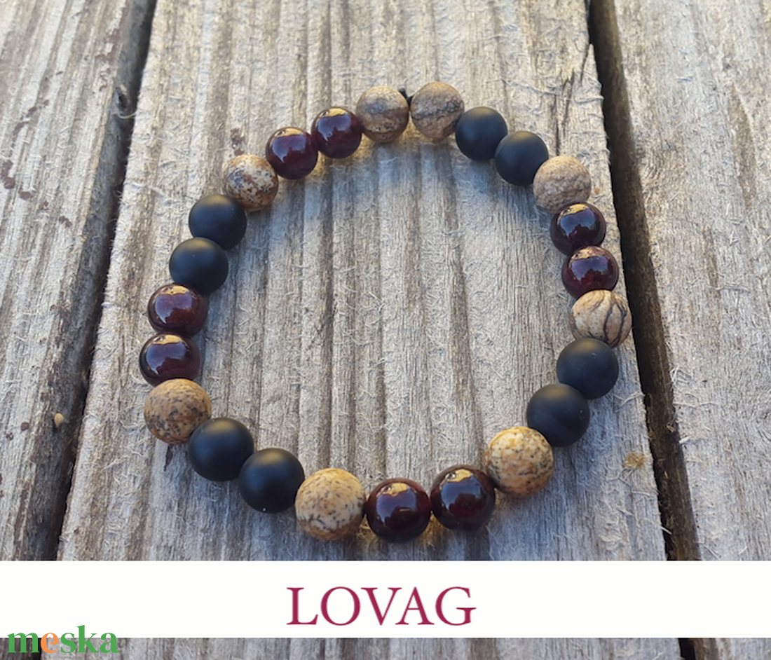 LOVAG  ásványkarkötő férfiaknakAjándék Ötlet, Karácsony alkalmából is! - ékszer - karkötő - ásványkarkötő - Meska.hu