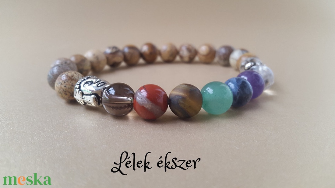 Csakrás ásványkarkötő Buddha ékszerköztesselAjándék, Karácsony, Szülinap, Csak úgy - ékszer - karkötő - ásványkarkötő - Meska.hu