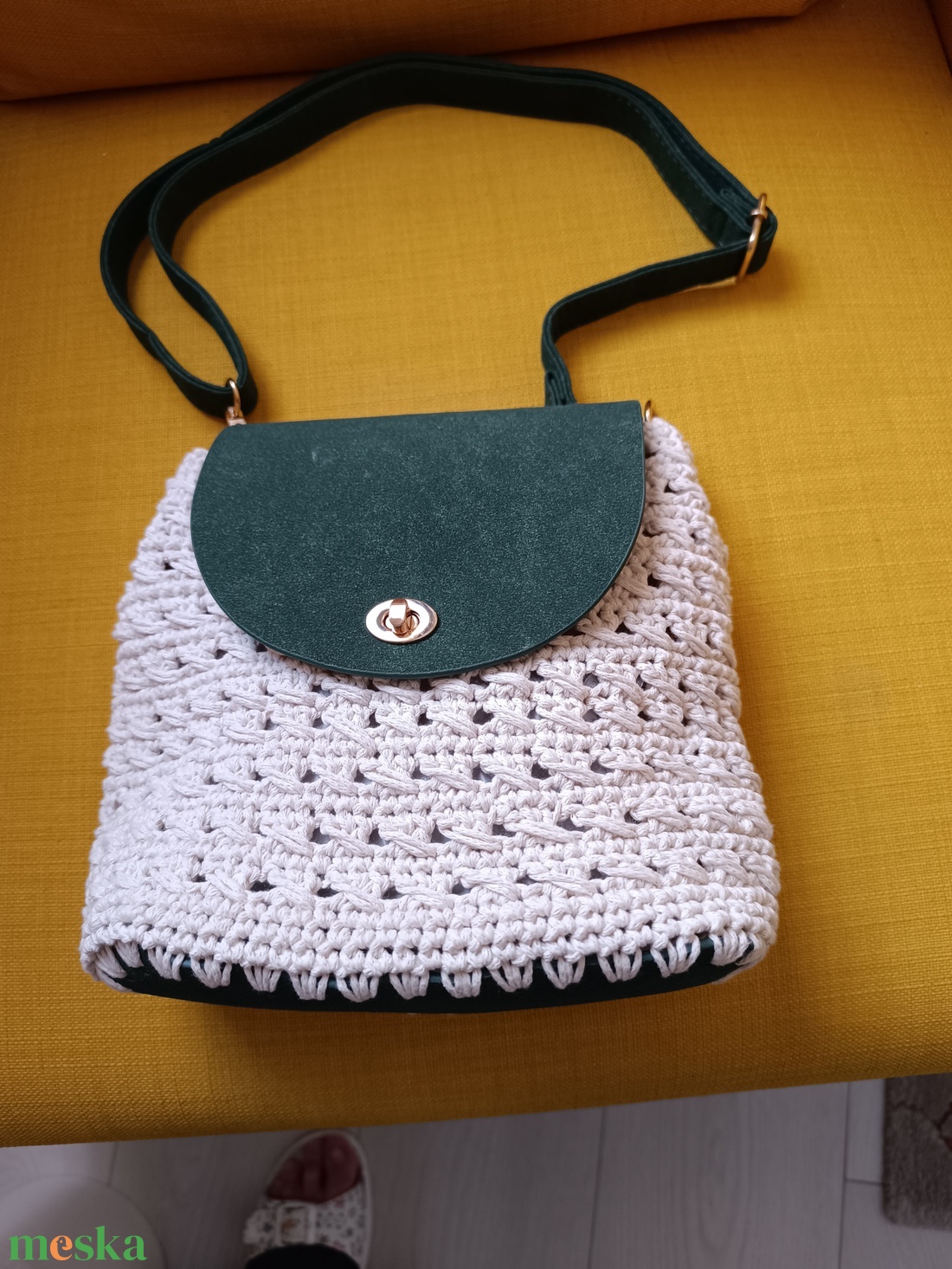 Horgolt válltáska  - táska & tok - kézitáska & válltáska - válltáska - Meska.hu
