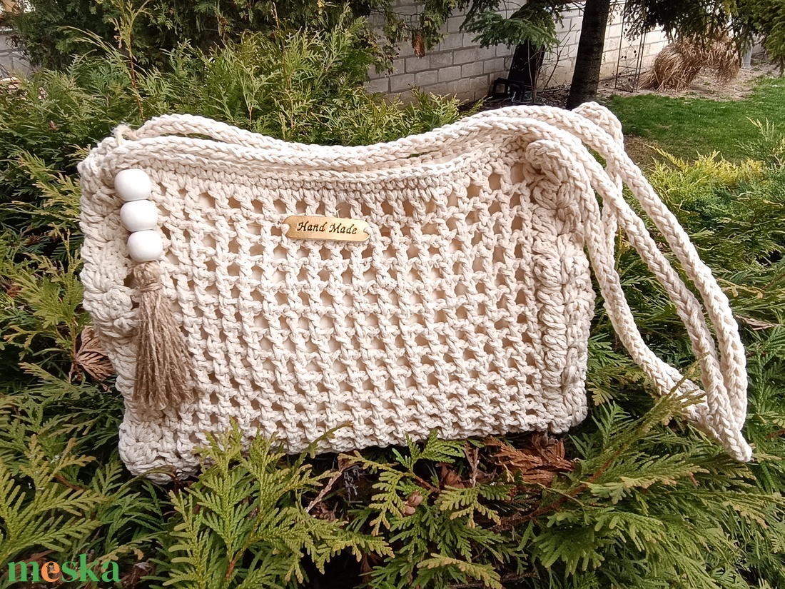 Nyári horgolt válltáska  - táska & tok - kézitáska & válltáska - kézitáska - Meska.hu