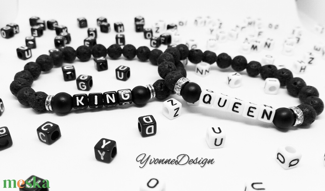 QUEEN és KING ásványkarkötőpár Valentin napra - - Meska.hu QUEEN és KING ásványkarkötőpár Valentin napra - - Meska.hu