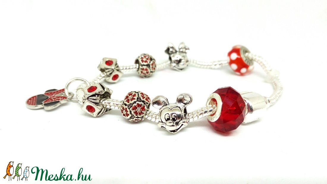 Yvonne Design Minnie és Mickey Charm karkötő -  - Meska.hu